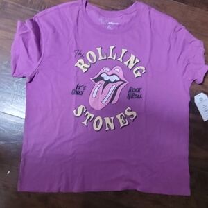 the Rolling Stones Purple Logo Tee
